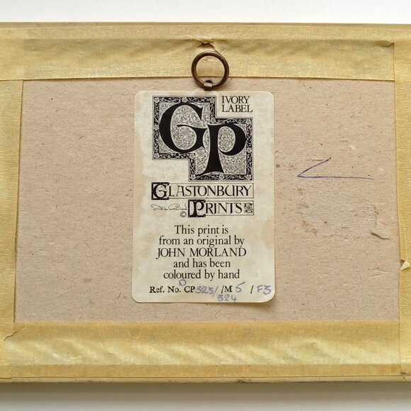 VTG John Morland Birds Hand Colored Glastonbury Print Framed Made in England - Picture 5 of 9